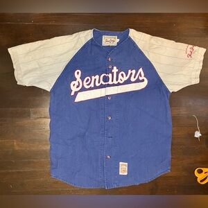 Vintage Blue and Gray Senators Baseball Jersey